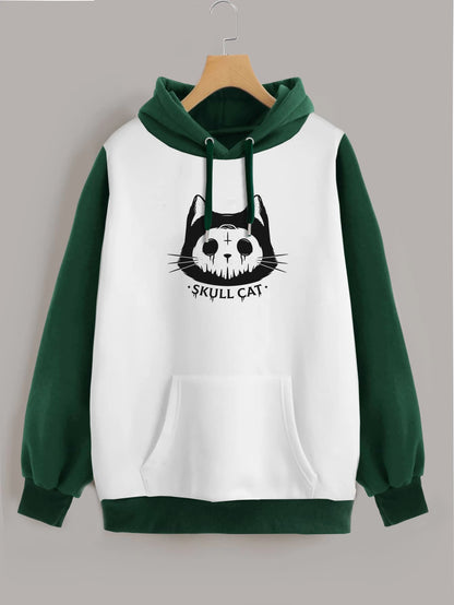 Buzo ancho hoodie Skullcat