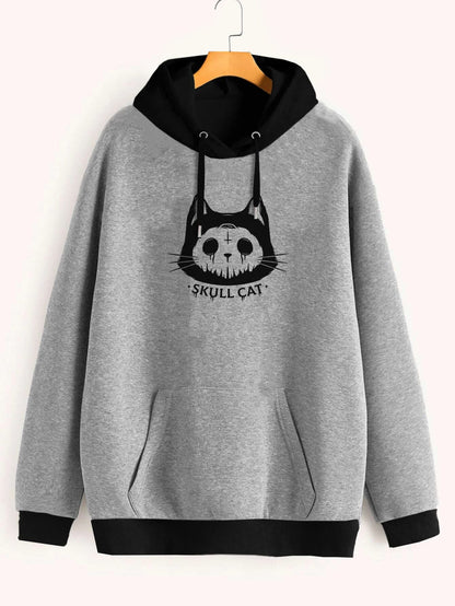 Buzo ancho hoodie Skullcat