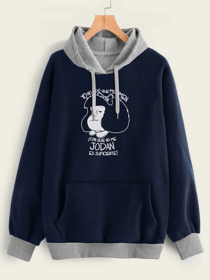 Buzo ancho hoodie Mafalda