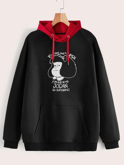 Buzo ancho hoodie Mafalda