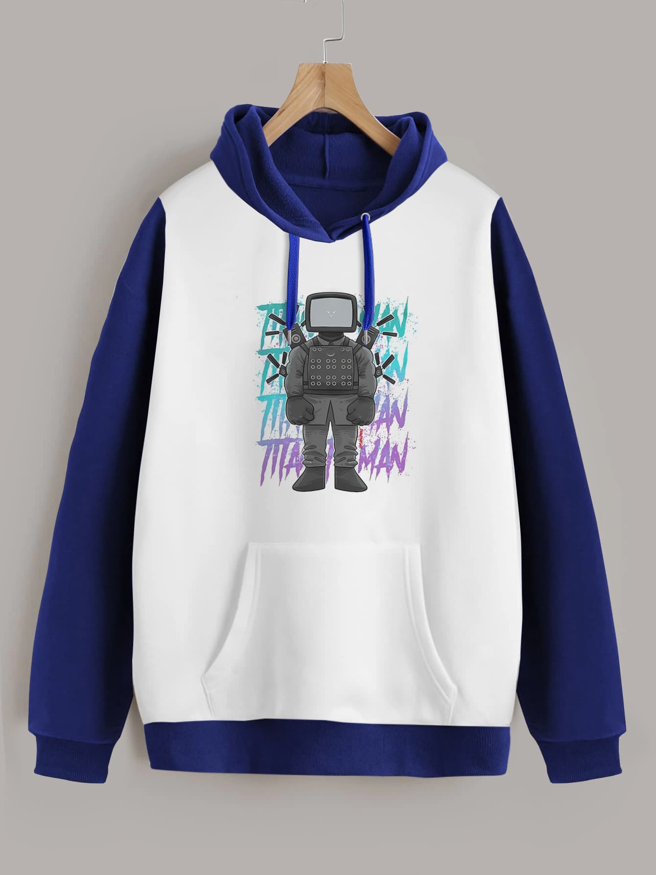Buzo ancho hoodie Titan TV MAN skibidi