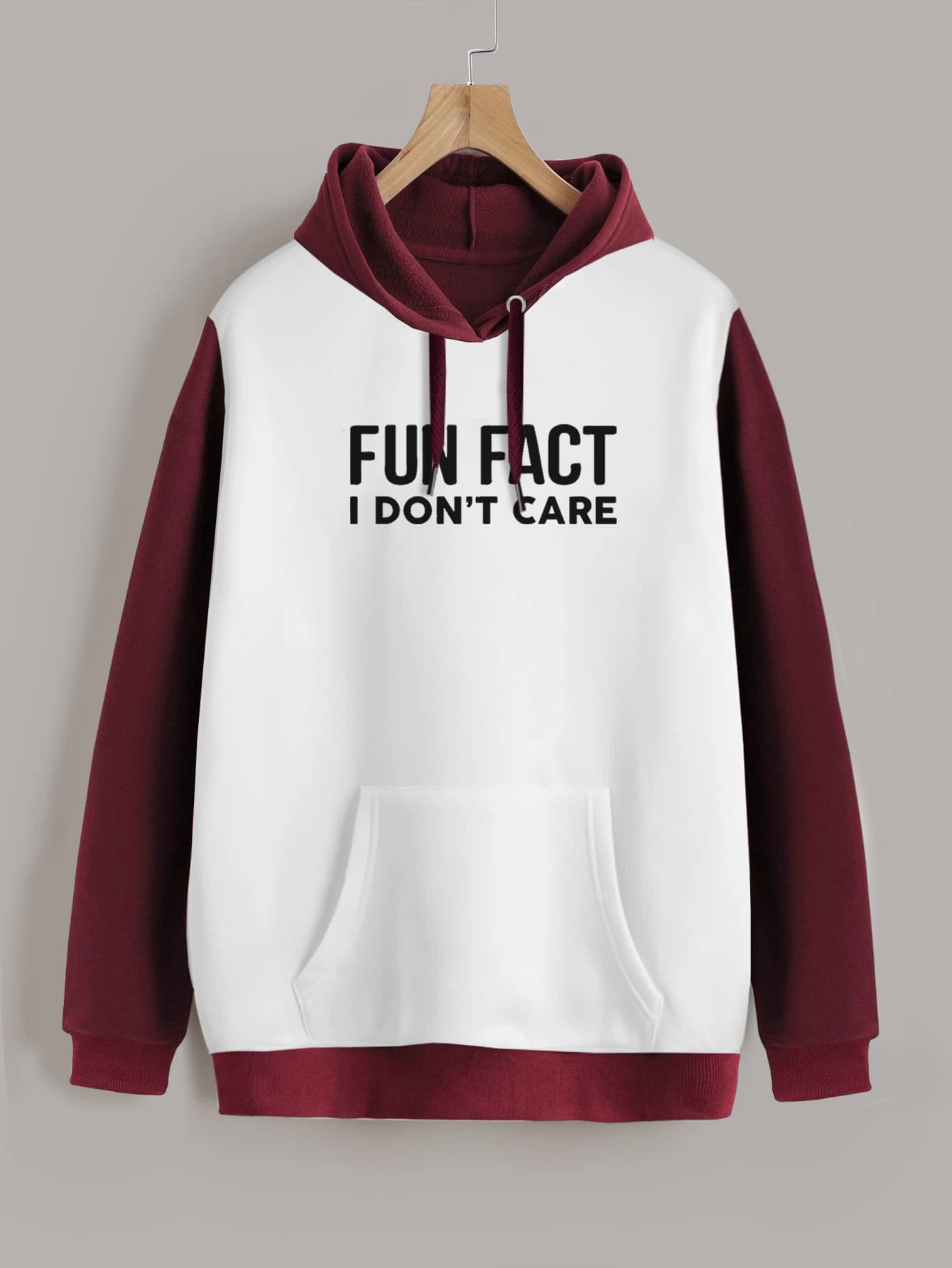 Buzo ancho hoodie Fun Fact I Don't Care