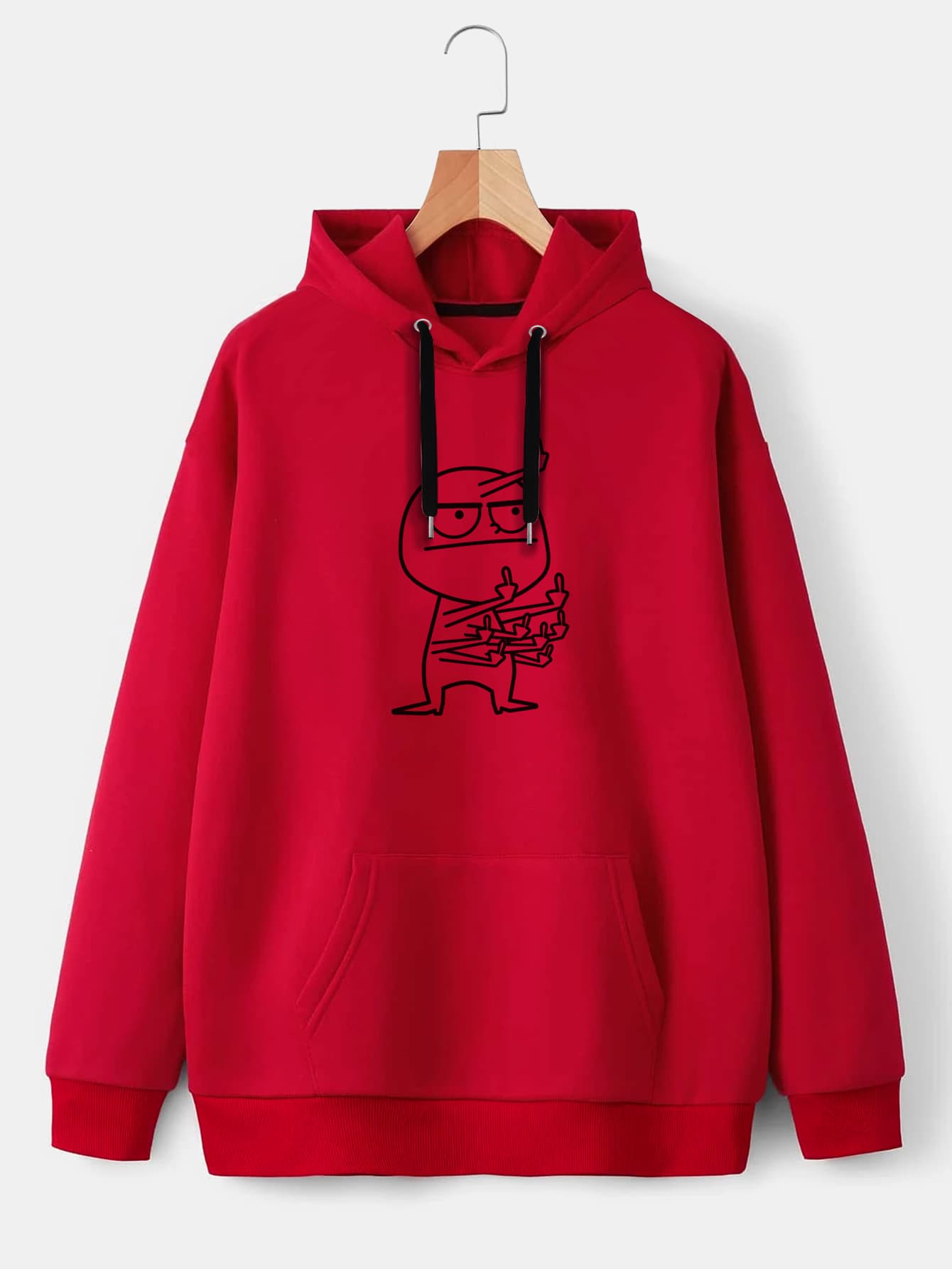 Buzo ancho hoodie Middle Finger Maniac