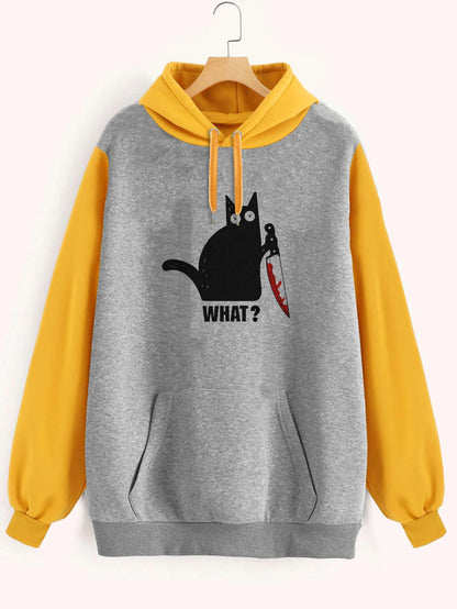 Buzo ancho hoodie Gato Asesino