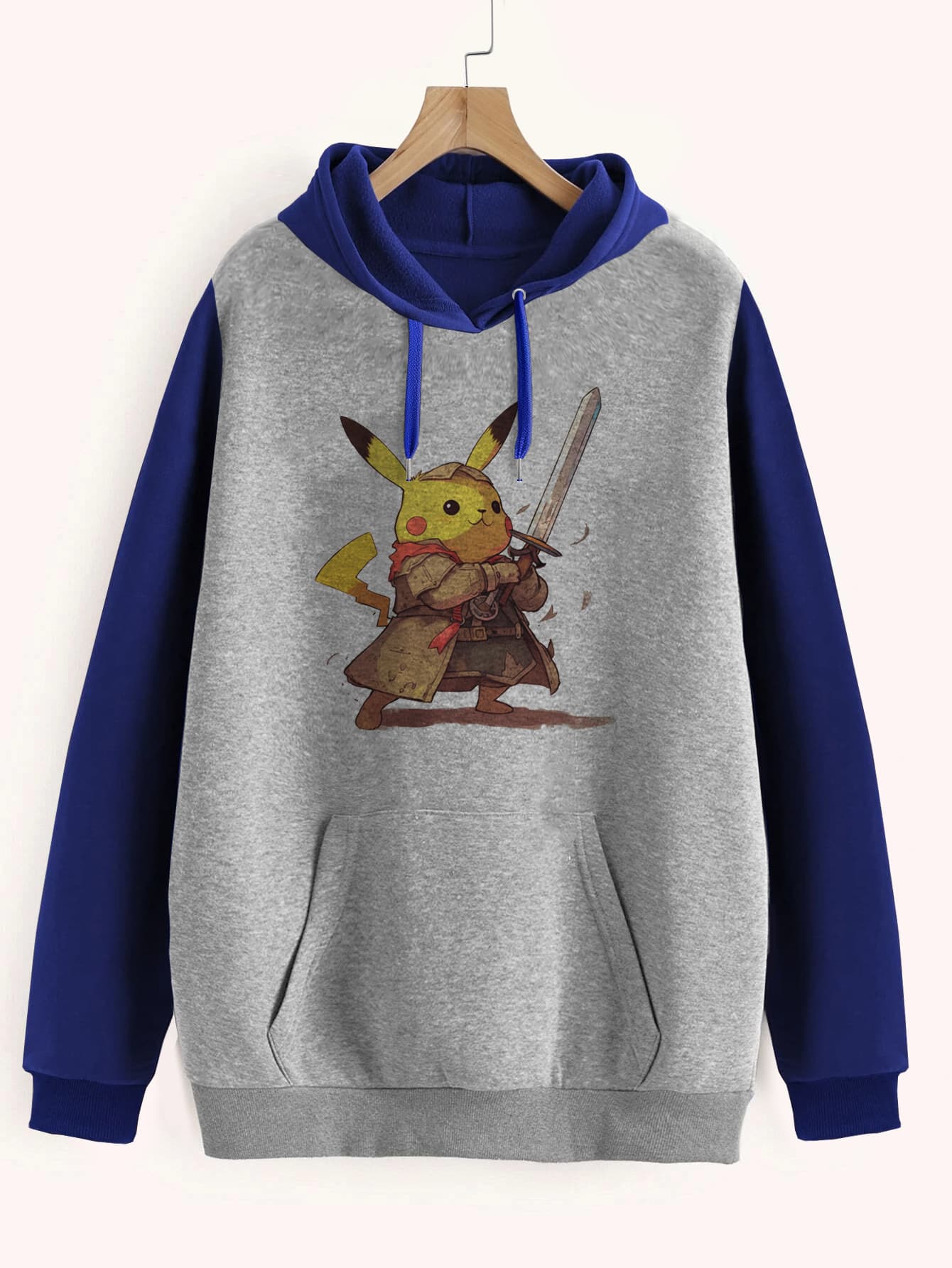 Buzo ancho hoodie Pikachu Guerrero