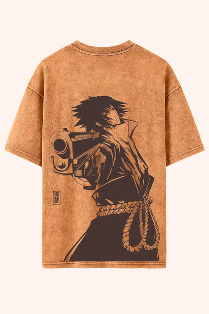 Camiseta acid wash sasuke dead shot