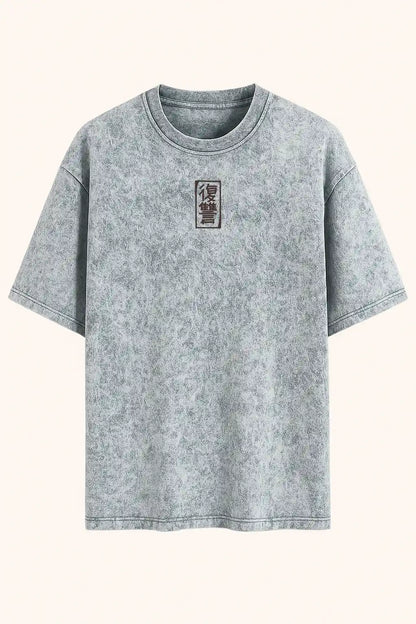 Camiseta acid wash sasuke dead shot