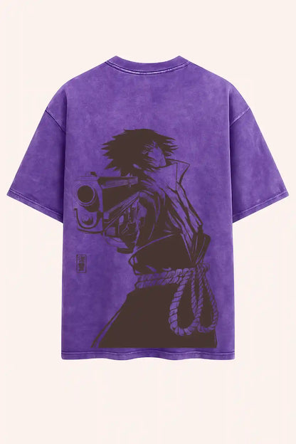 Camiseta acid wash sasuke dead shot